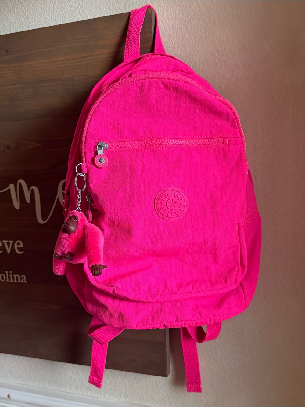 Kipling Challenger 2 Hot Pink Backpack